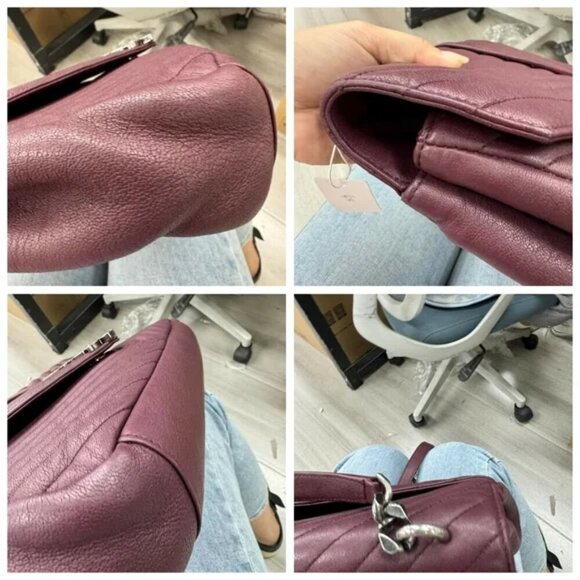 100%  Authentic Yves Saint Laurent Large Matelasse Shoulder Bag - Picture 11 of 16